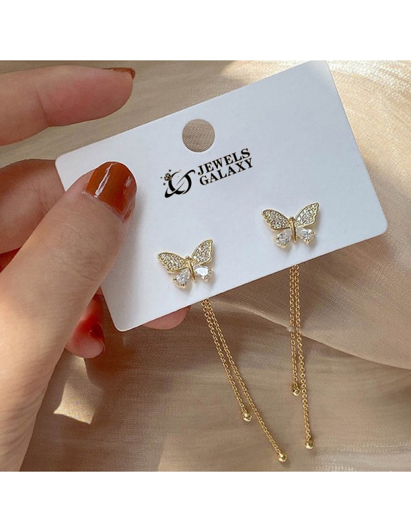 Jewels Galaxy Gold Plated Beautiful AD Butterfly K...