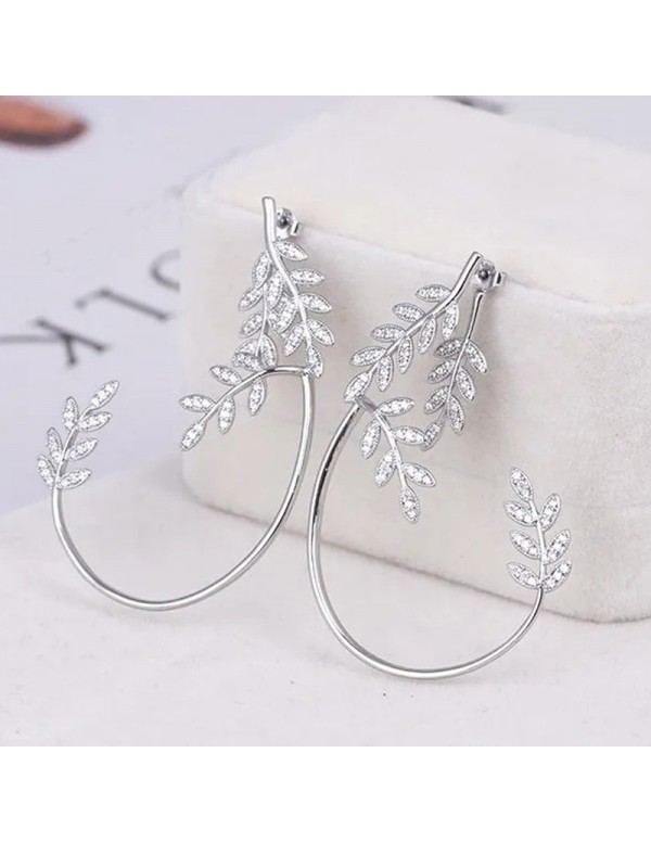 Jewels Galaxy Silver Plated Korean Ear Cuffs With ...