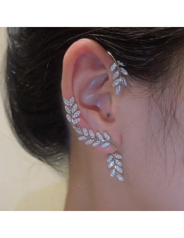 Jewels Galaxy Silver Plated Korean Ear Cuffs With ...