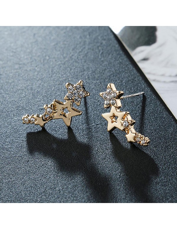 Jewels Galaxy Gold Plated Beautiful Korean Stars themed Stud Earrings