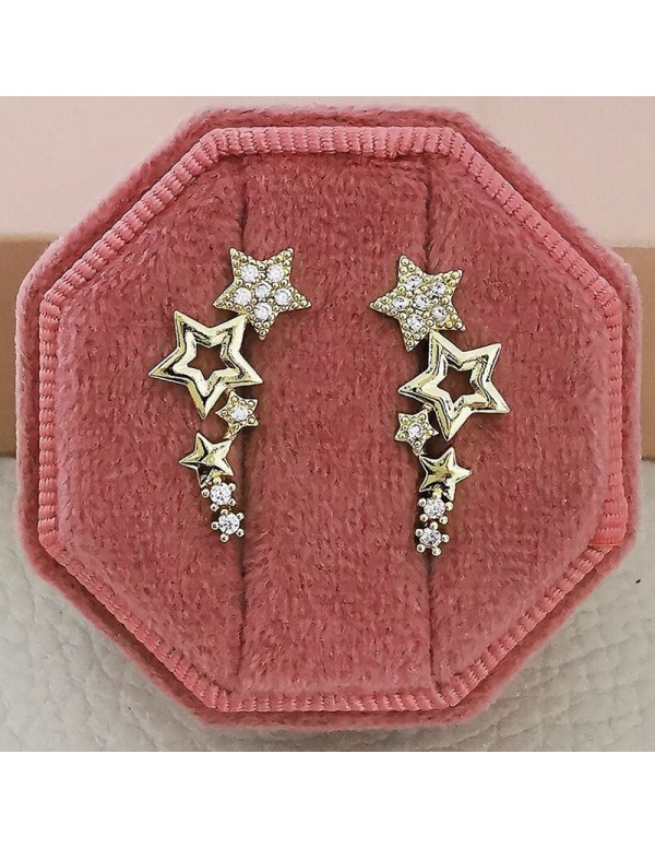 Jewels Galaxy Gold Plated Beautiful Korean Stars themed Stud Earrings