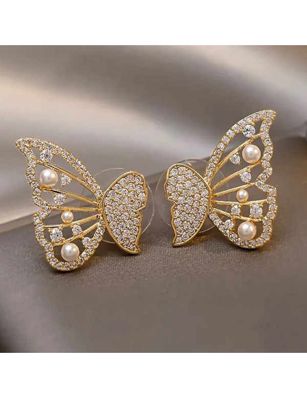 Jewels Galaxy Gold Plated Korean AD Studded Ear Cu...