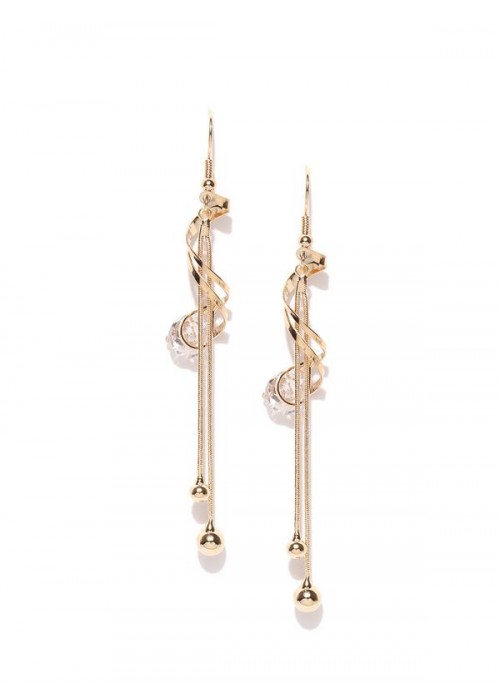 Jewels Galaxy Gold-Plated Luxuria Handcrafted Contemporary Drop Earrings 9550