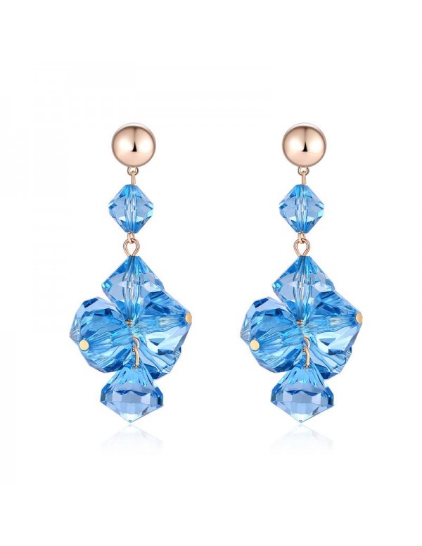 Jewels Galaxy Blue Gold-Plated Contemporary Drop E...