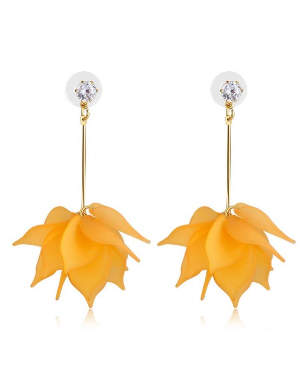 Jewels Galaxy Orange Gold-Plated Handcrafted Flora...