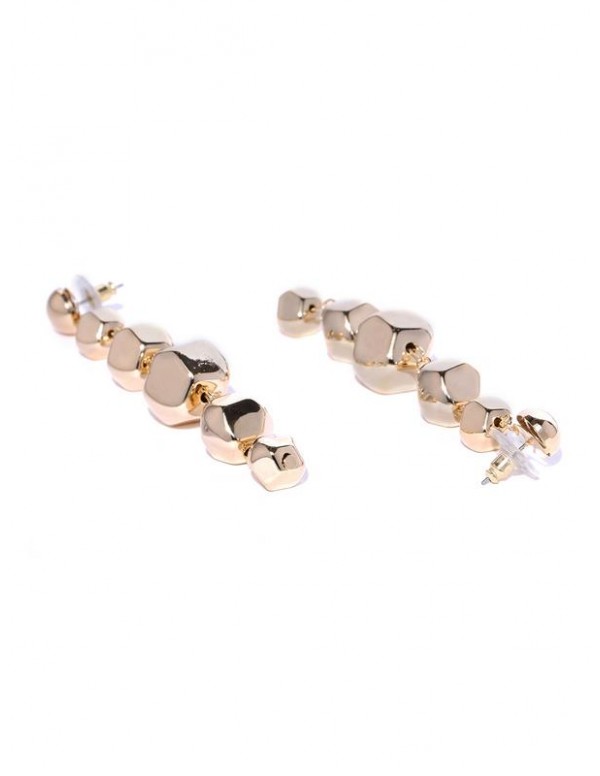 Jewels Galaxy Gold-Plated Contemporary Drop Earrings  9761