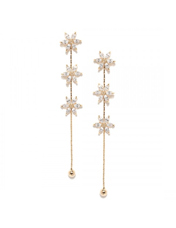 Jewels Galaxy Gold-Plated Handcrafted Floral Drop ...