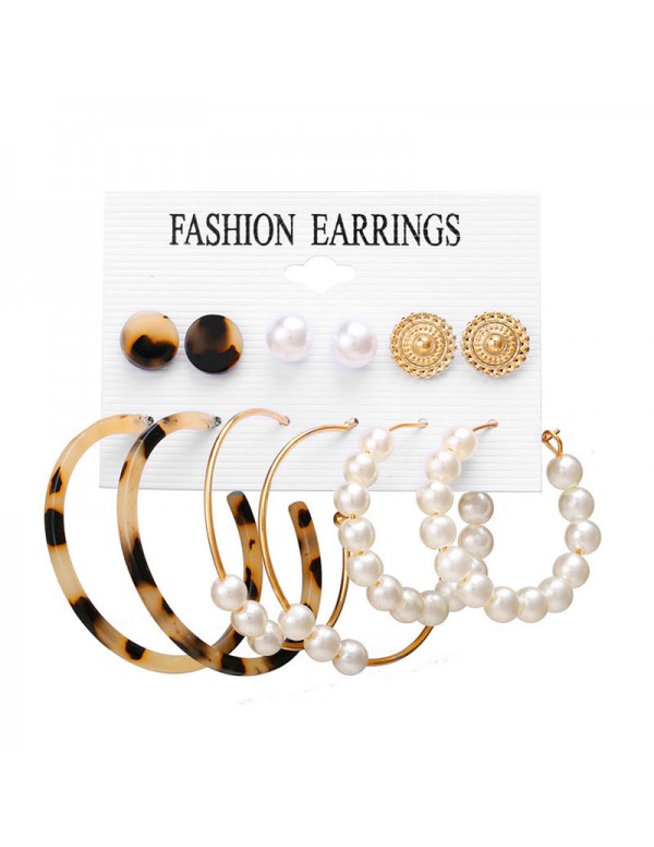 Jewels Galaxy Gold Plated Multi Studs and Hoop Earrings Set of 12