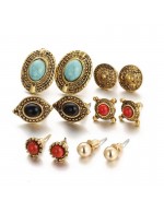 Jewels Galaxy Combo of 6 Pair Gold Plate...