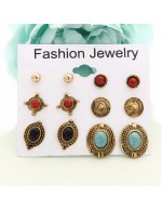 Jewels Galaxy Combo of 6 Pair Gold Plate...