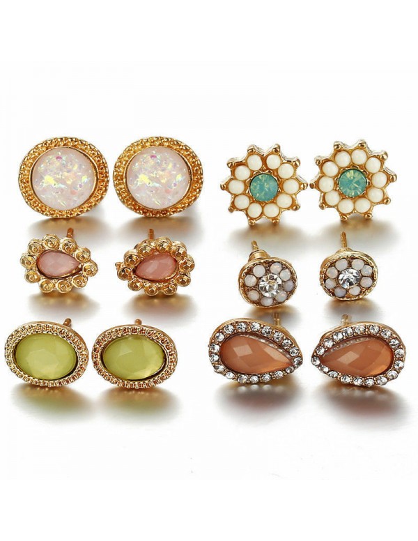 Jewels Galaxy Gold-Toned- Gold Plated AD Studded E...