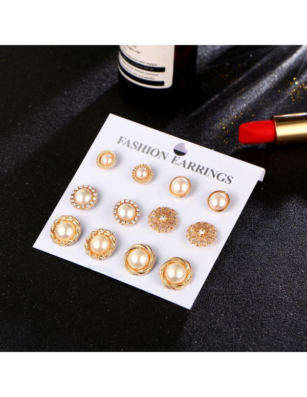 Jewels Galaxy Gold-Toned- Gold Plated AD Studded Earrings Combo 171