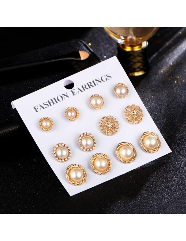 Jewels Galaxy Gold-Toned- Gold Plated AD Studded Earrings Combo 171