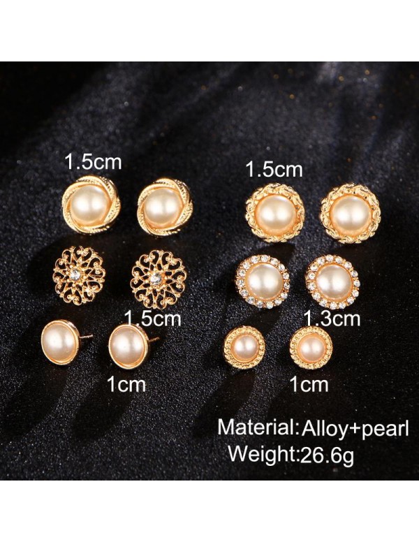Jewels Galaxy Gold-Toned- Gold Plated AD Studded Earrings Combo 171