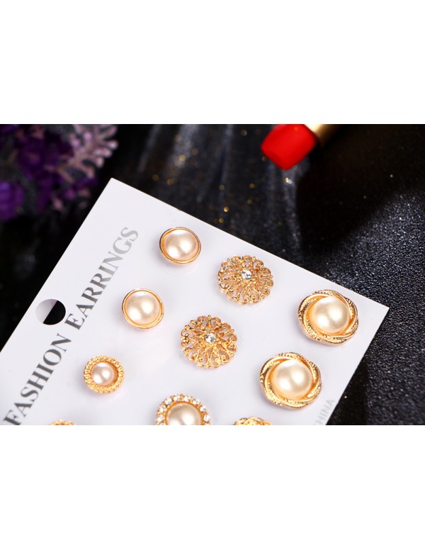Jewels Galaxy Gold-Toned- Gold Plated AD Studded Earrings Combo 171