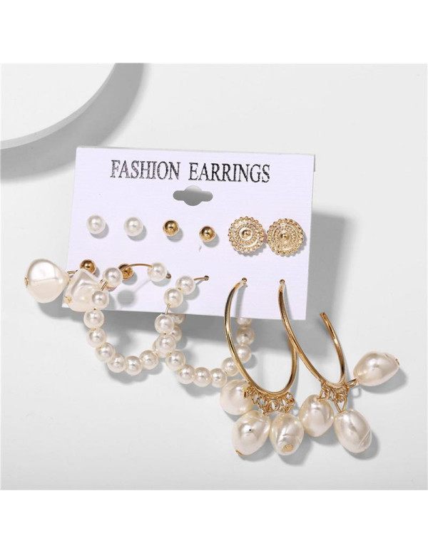 Jewels Galaxy Gold-Toned- Gold Plated Pearl Studded Earrings Combo 178