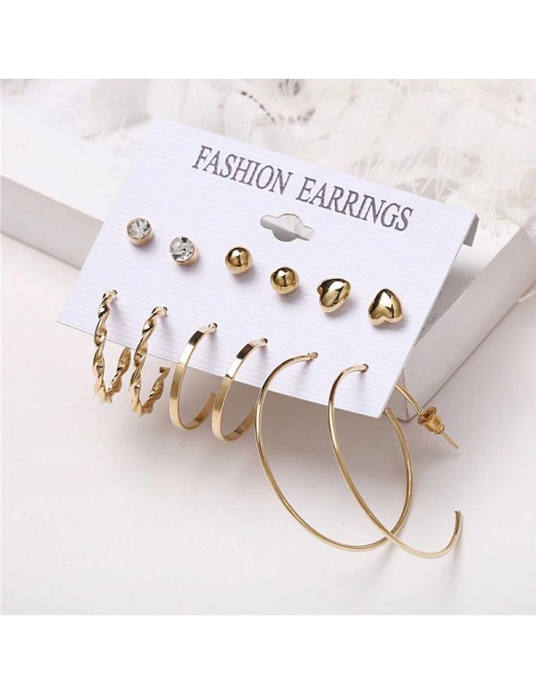 Jewels Galaxy Gold-Toned- Gold Plated Pearl Studde...
