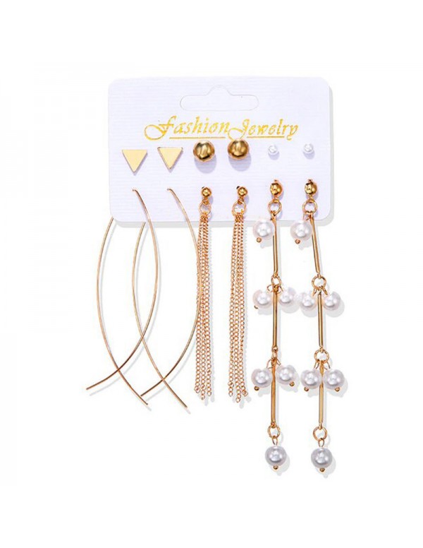 Jewels Galaxy Exclusive Gold Plated Set of 6 Stud ...