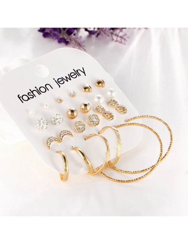 Jewels Galaxy Jewellery For Women Gold Plated Earrings Combo 8621