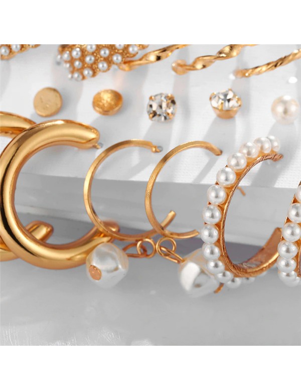 Jewels Galaxy AD & Pearl Gold Plated Jewellery For Women Earrings