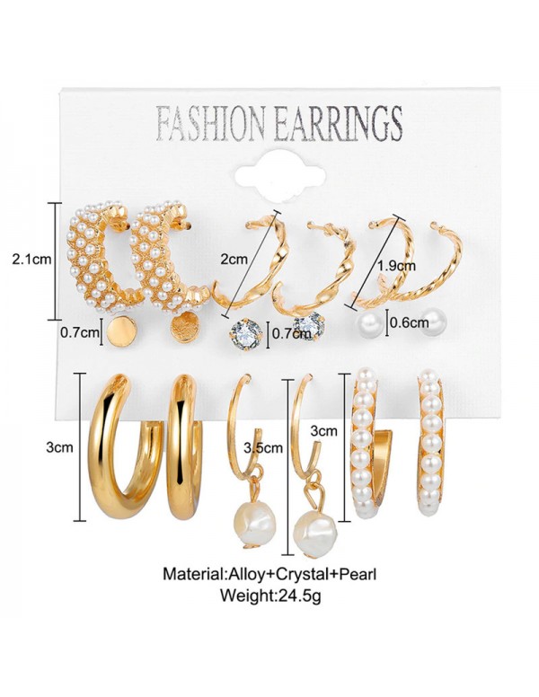 Jewels Galaxy AD & Pearl Gold Plated Jewellery For Women Earrings