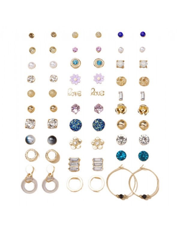 Jewels Galaxy Jewellery For Women Gold Plated Multicolor Studs Combo of 30 Quirky Pairs
