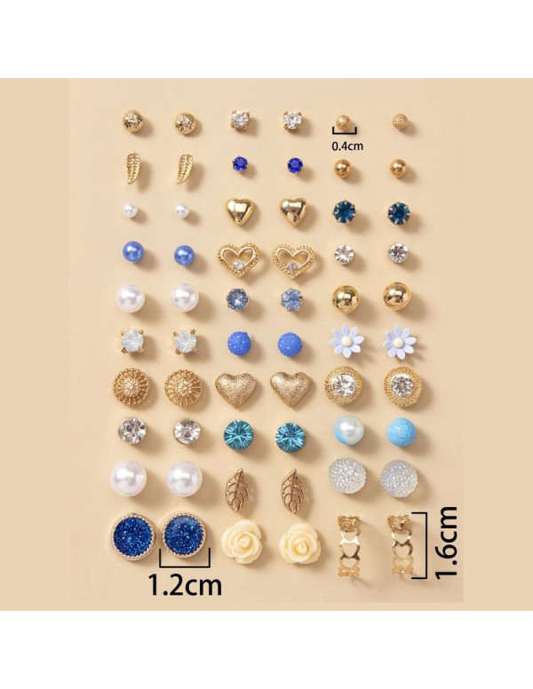 Jewels Galaxy Jewellery For Women Gold Plated Multicolor Studs Combo of 30 Quirky Pairs