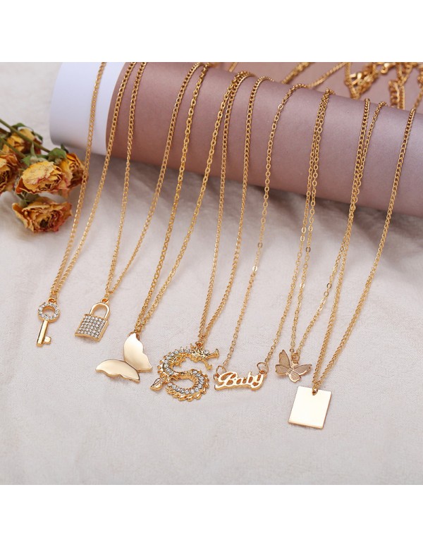 Jewels Galaxy Gold Plated Gold-Toned Necklace Comb...