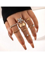 Jewels Galaxy Women Set of 8 Gold Plated...