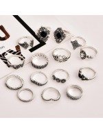 Jewels Galaxy Combo of 15 Silver Plated ...