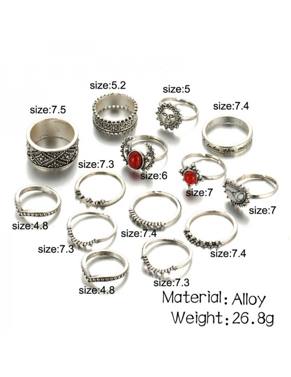 Jewels Galaxy Jewellery For Women Silver Plated Rings Combo 913