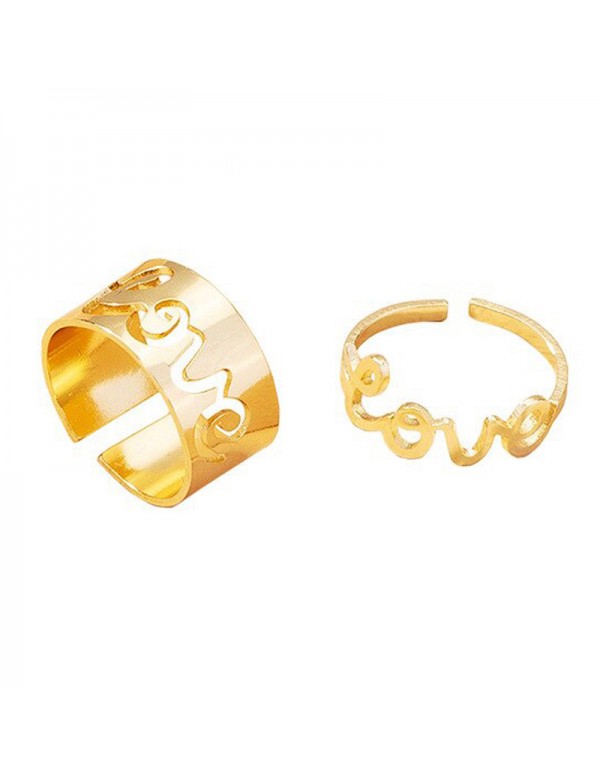 Jewels Galaxy Jewellery For Women Gold Plated Rings Combo