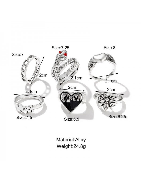 Jewels Galaxy Jewellery For Women Silver Plated Rings Combo