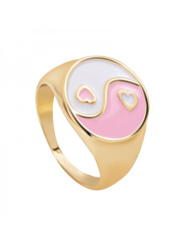 Jewels Galaxy Jewellery For Women Gold Plated Gold Toned Pink Rings Set of 4