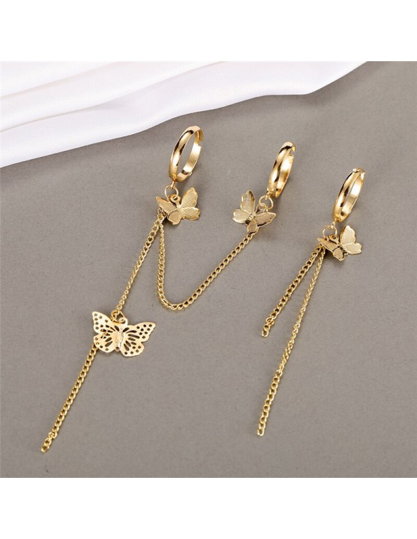 Jewels Galaxy Jewellery For Women Gold Plated Gold Toned Butterfly Inspired Chain Rings Set