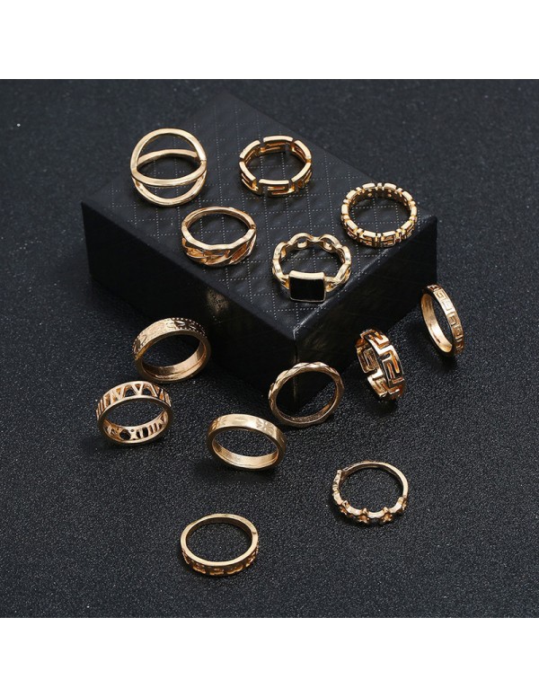 Jewels Galaxy Gold Plated Contemporary Stackable R...