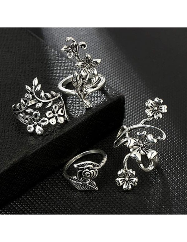 Jewels Galaxy Silver Plated Floral Contemporary St...