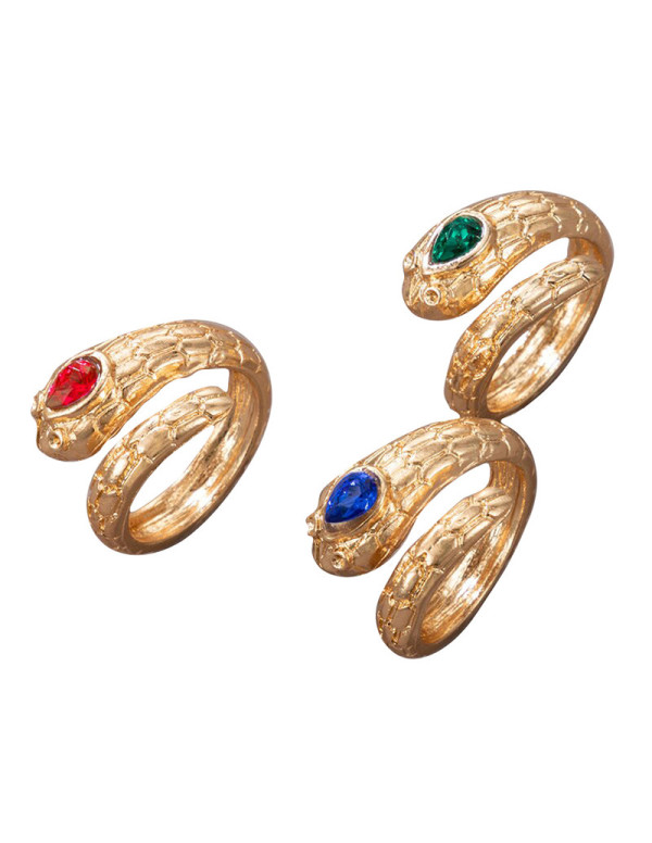 Jewels Galaxy Women Set of 9 Gold Plated Adjustable Hug-Floral Finger Ring