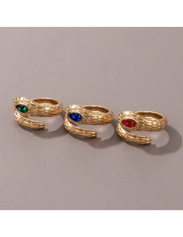 Jewels Galaxy Women Set of 9 Gold Plated Adjustable Hug-Floral Finger Ring