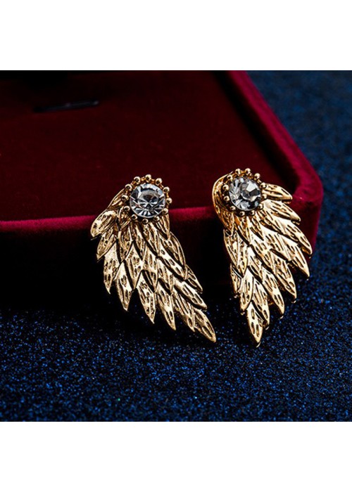 Jewels Galaxy Gold Plated Wings Of Hope themed Contemporary Stud Earrings