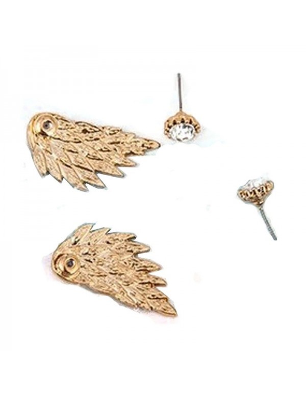 Jewels Galaxy Gold Plated Wings Of Hope themed Contemporary Stud Earrings