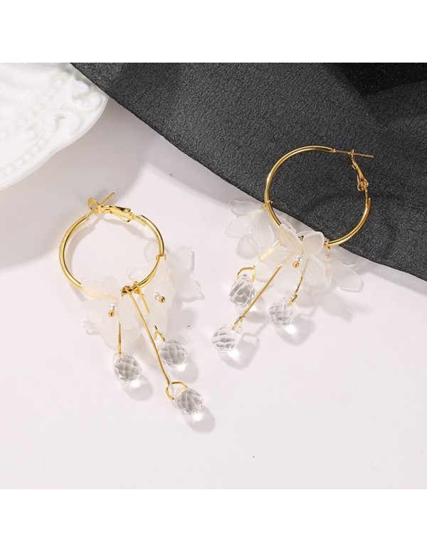 Jewels Galaxy Gold Plated Beautiful Floral Contemporary Drop Earrings