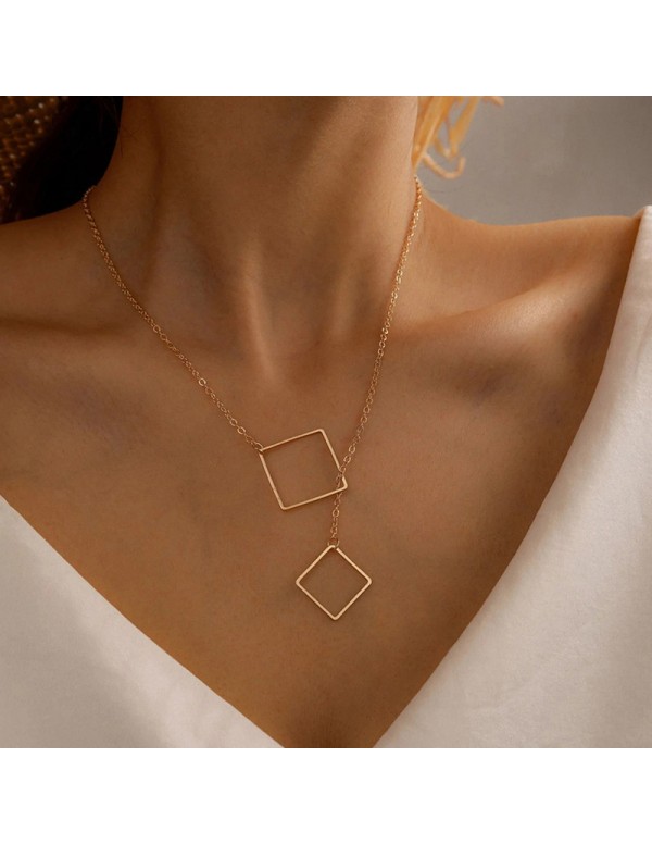 Jewels Galaxy Gold Plated Geometric Layered Neckla...