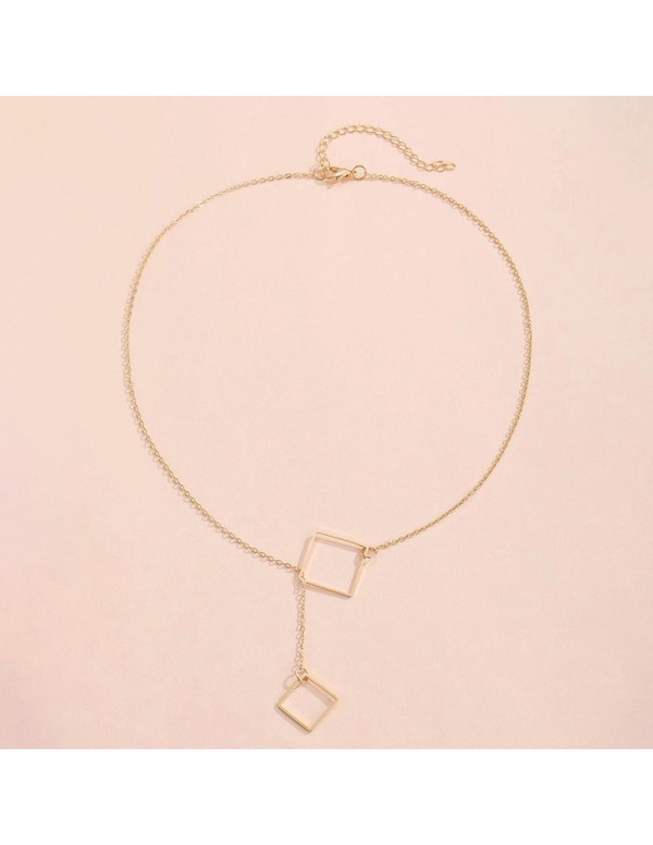 Jewels Galaxy Gold Plated Geometric Layered Necklace