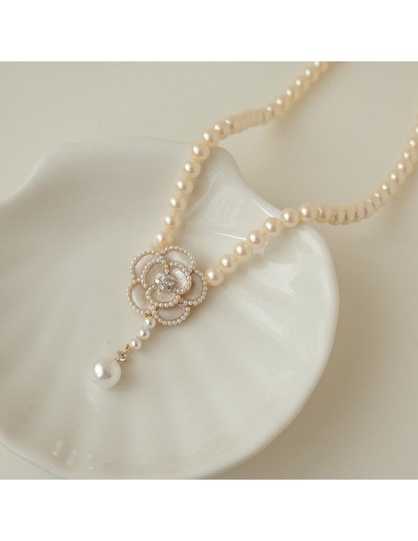 Jewels Galaxy Gold Plated Pearls studded White Flo...