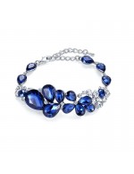 Jewels Galaxy Navy Blue Rhodium-Plated H...