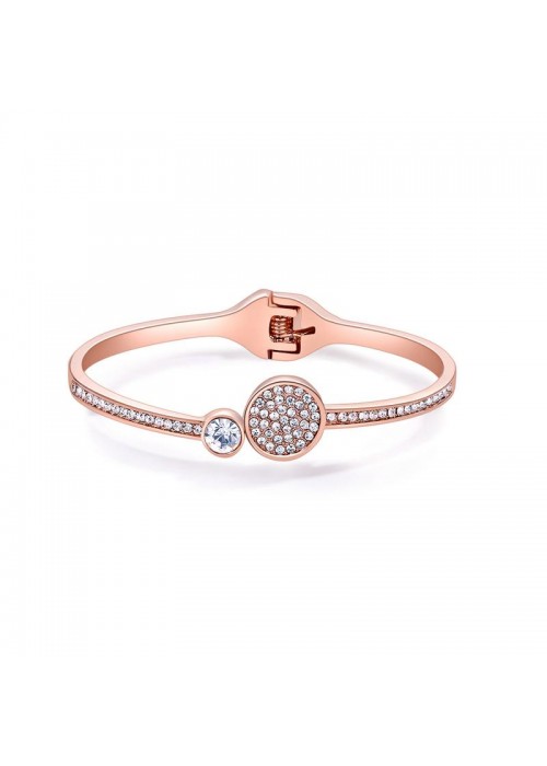 Rose Gold-Plated Handcrafted Cuff Bracelet 17103