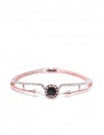 Black Rose Gold-Plated Handcrafted Stone...