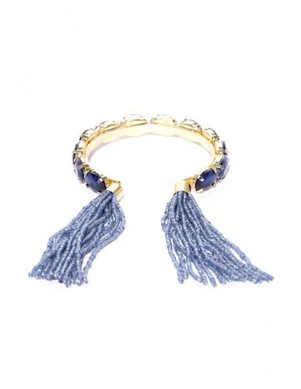 Blue Gold-Plated Handcrafted Cuff Bracelet
 17135