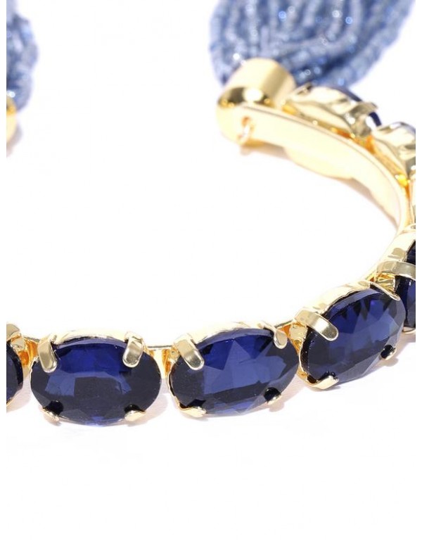 Blue Gold-Plated Handcrafted Cuff Bracelet
 17135